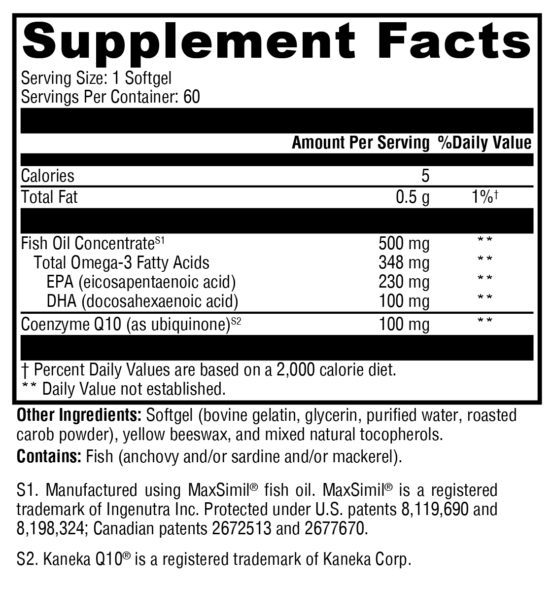 CoQmax™ Ubiquinol 60 Softgels