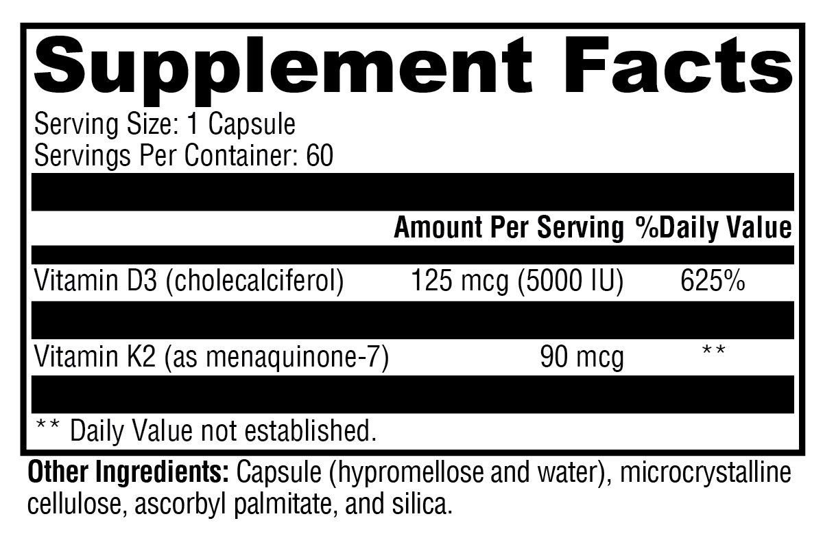 K2-D3 5000 60 Capsules