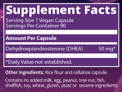 DHEA 50 mg 90 Capsules